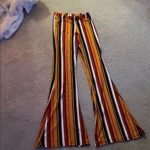 Stripped flair pants